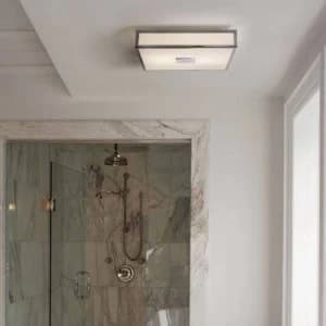 4 Light Bathroom Flush Ceiling Light Polished Chrome IP44, E27