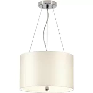 Elstead Lighting-lightbox - Elstead - LightBox Pearce 14' Cylindrical Pendant with Polished Chrome Ceiling Pan