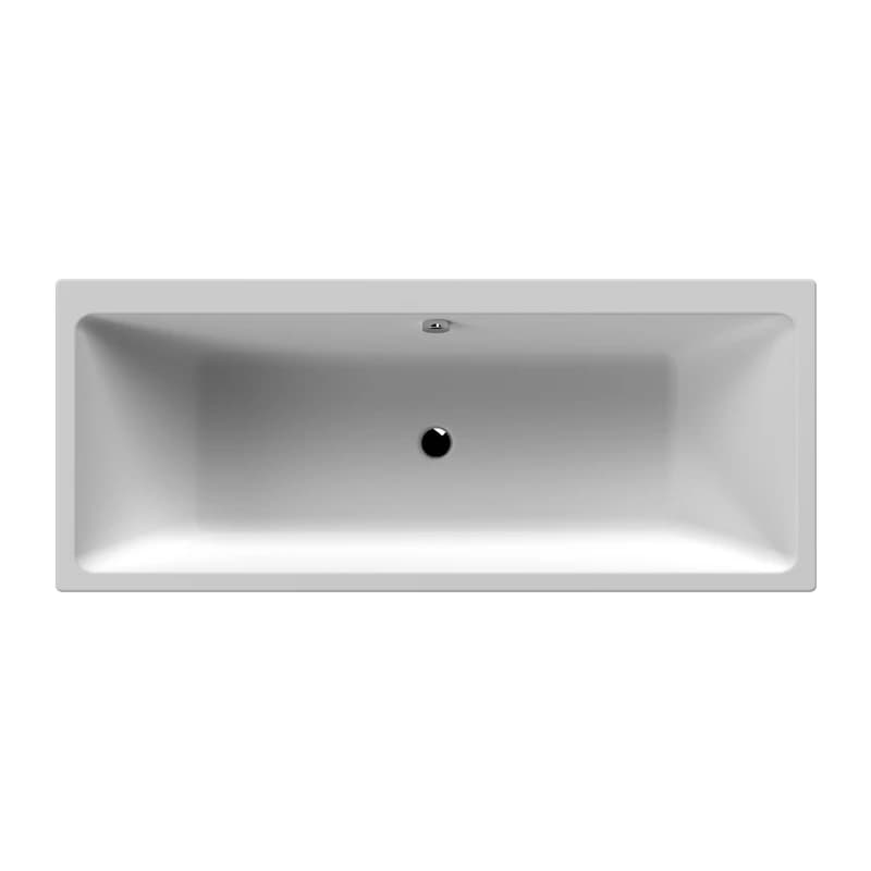 Balterley Thin Edge Double Ended Straight Shower Bath Leg Set 1800x800mm White