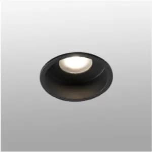 Faro Hyde - Black round Recessed Downlight IP44, GU10