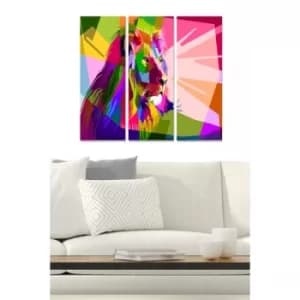 MDF334633 Multicolor Decorative MDF Painting (3 Pieces)