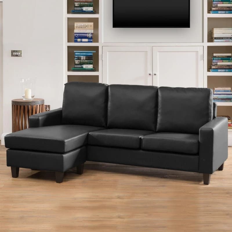 Artemis Home Modena Reversible Corner Sofa in Black Unisex