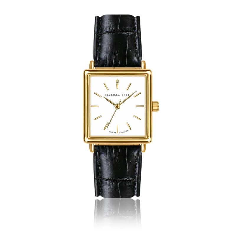 Isabella Ford Leather watch woman Isabella Ford Charlotte Noir Female 26x28 mm