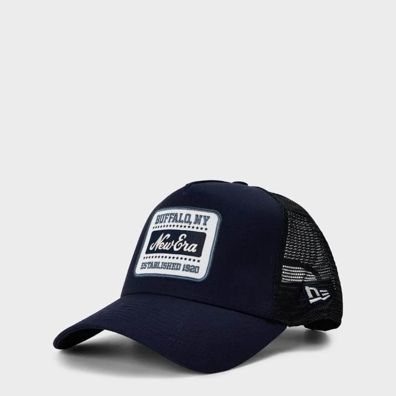 New Era Trucket Patch Cap Blue OSFM