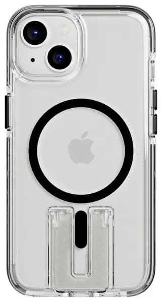 Tech21 Evo Crystal Kick iPhone 14 Case with MagSafe - Clear & Black,Clear