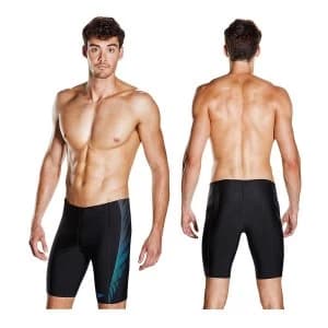 Speedo Placement Panel Jammer Shorts Black/Grey/Blue 30"