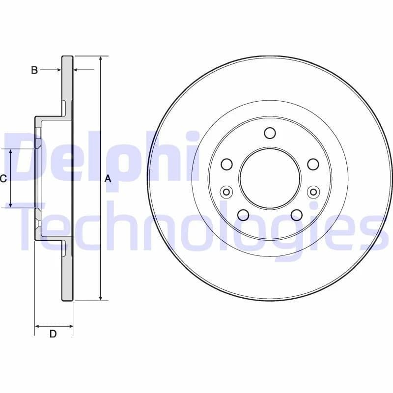 DELPHI Brake disc DELPHI BG4748C