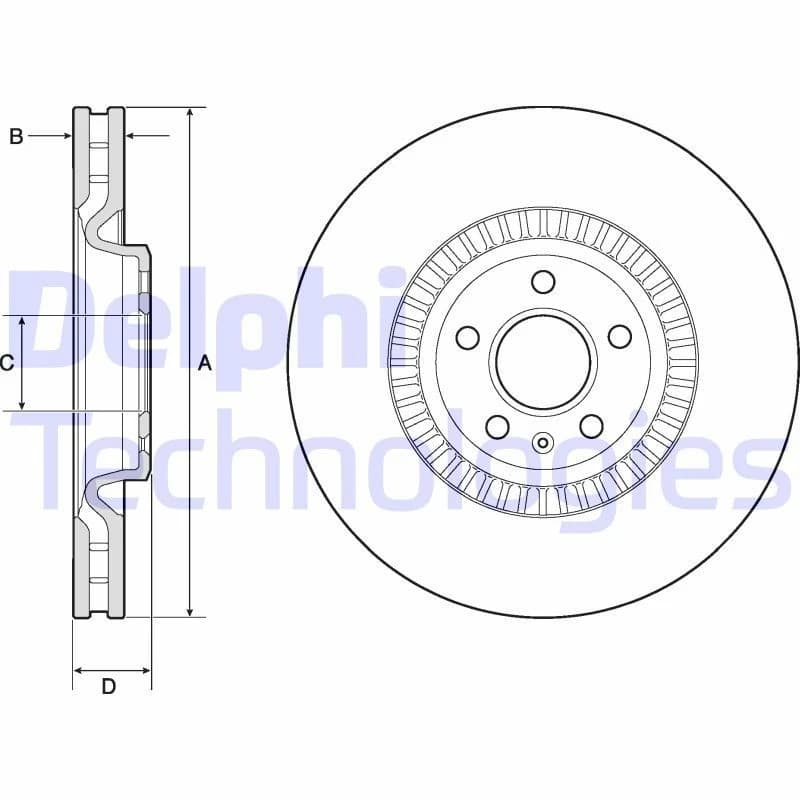 DELPHI Brake disc DELPHI BG9171C