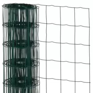 Wire Mesh Rectangular 0.8x10 m Plastic Coated Steel Green Nature Green