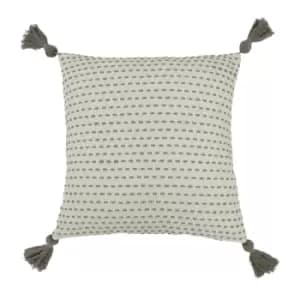 Ezra Embroidered Cushion Grey