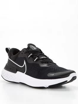 Nike React Miler 2 - Black/White, Size 12, Men