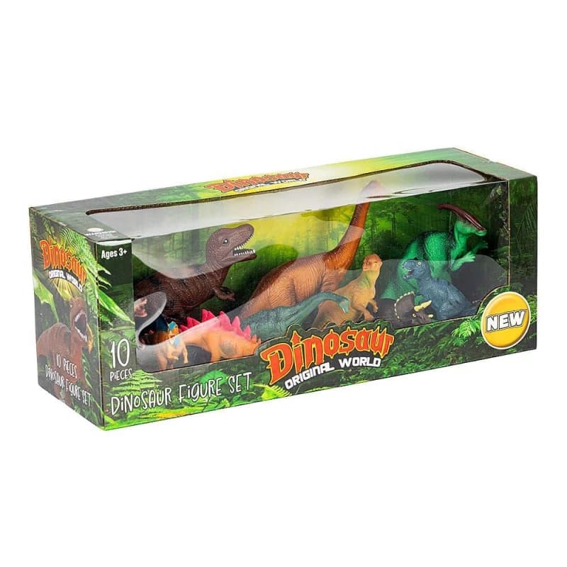 Tex Line Dinosaur Set 10 in 1 - White White One Size