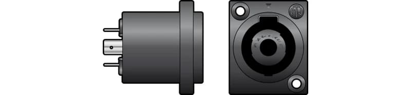AV Link 763.454UK wire connector Speakon Black