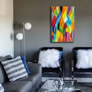 45702021C-039 Multicolor Decorative Canvas Painting