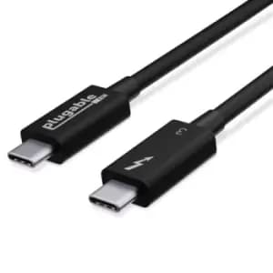 Plugable Technologies TBT3-40G80CM Thunderbolt cable 0.8 m 40 Gbit/s Black