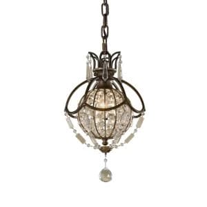 1 Light Ceiling Pendant British Bronze, Oxidized Bronze, E14