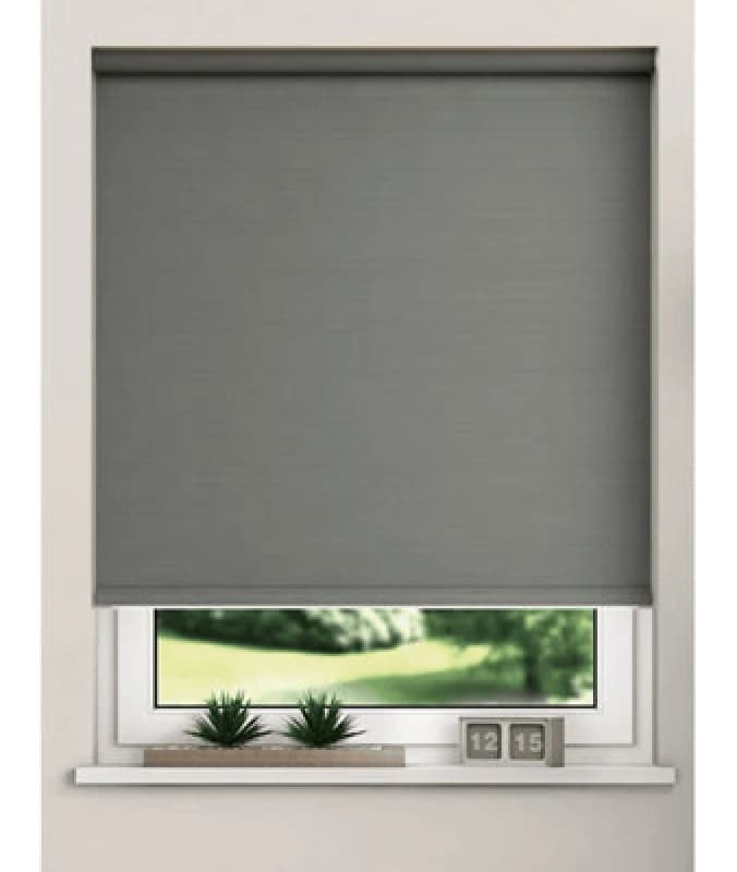 Thermal Blackout Roller Blinds 175Cm Drop X Width 90Cm Slate Grey
