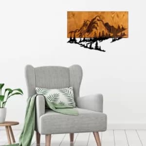 Dag 2 Walnut Black Decorative Wooden Wall Accessory