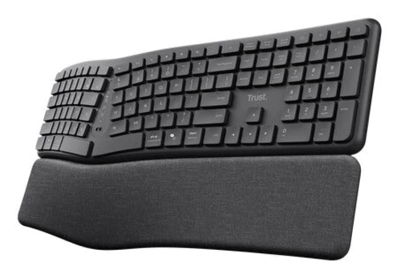 Trust Keyra Ergonomic Multidevice Keyboard Wireless Black 25707