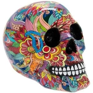 Groovy Art Skull Large Ornament