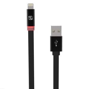 Scosche flatOUT LED 0.9m USB A Lightning Black mobile phone cable