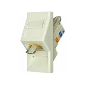 Tuk Ltd - SLJ45wh lokjac Angled Euro White Cat6 Locking Socket