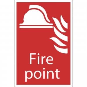 Draper Fire Point Sign 200mm 300mm Standard