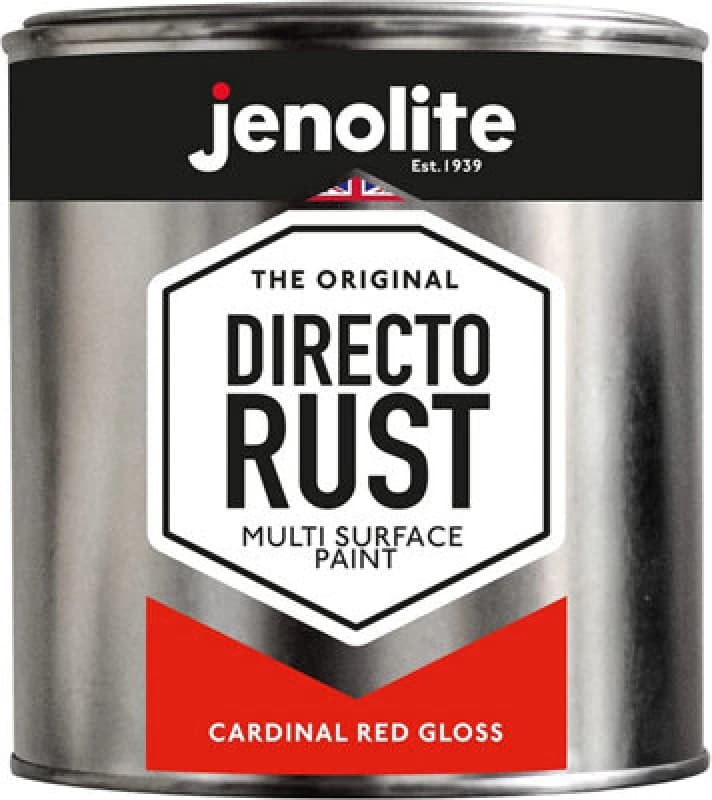 Jenolite Directorust All-in-One Multi Surface Paint - Cardinal Red Gloss - 1L