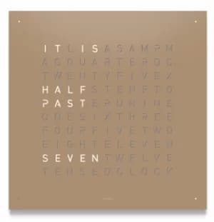 QLOCKTWO Classic Hazelnut Wall Clock 45cm
