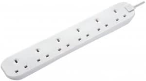 Masterplug 6 Socket Extension Lead - 2m