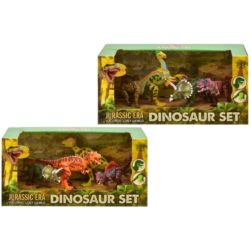 Jurassic Era Volcanic World Dinosaur 4 Pack Playset Assortment Multi