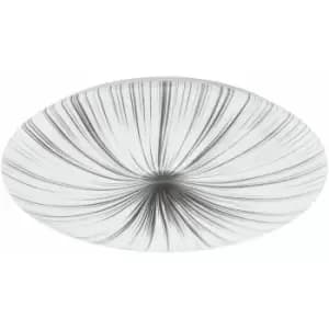 Wall Flush Ceiling Light Colour White Shade White Silver Plastic Bulb LED 33W