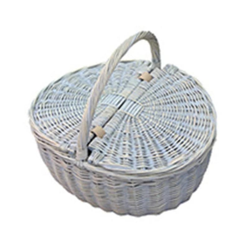 Red Hamper Pr011/home Wicker Provence Double Lidded Empty Picnic Basket
