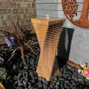 Tranquility Water Features - Sandstone Twist 60cm Solar Powered Water Feature