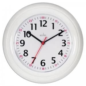Acctim Wexham White 24 Hour Plastic Wall Clock