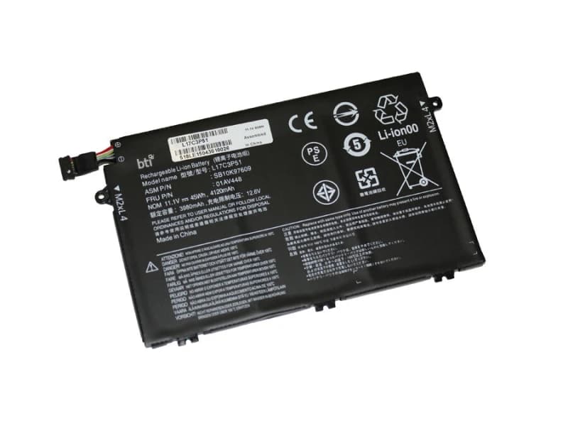 BTI BTI 01AV446 compatible 45Wh 3-cell battery for ThinkPad E14 E15 E480 E485 E490 E495 E580 E585 E590 E595 01AV446-BTI