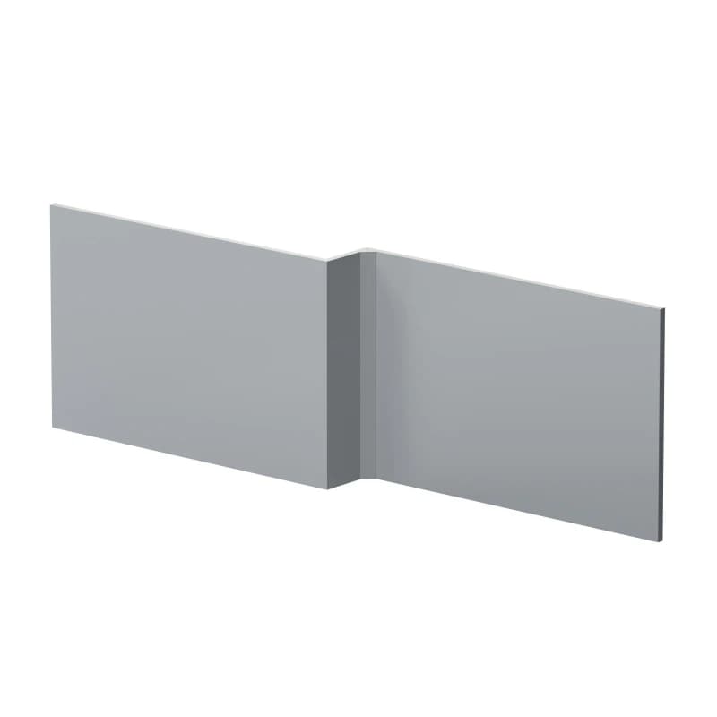 Balterley L Shape Square Reversible Bath Front Panel Satin Grey 1700mm Grey unisex