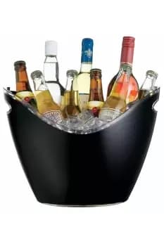 Black Acrylic Drinks Pail / Cooler, Labelled