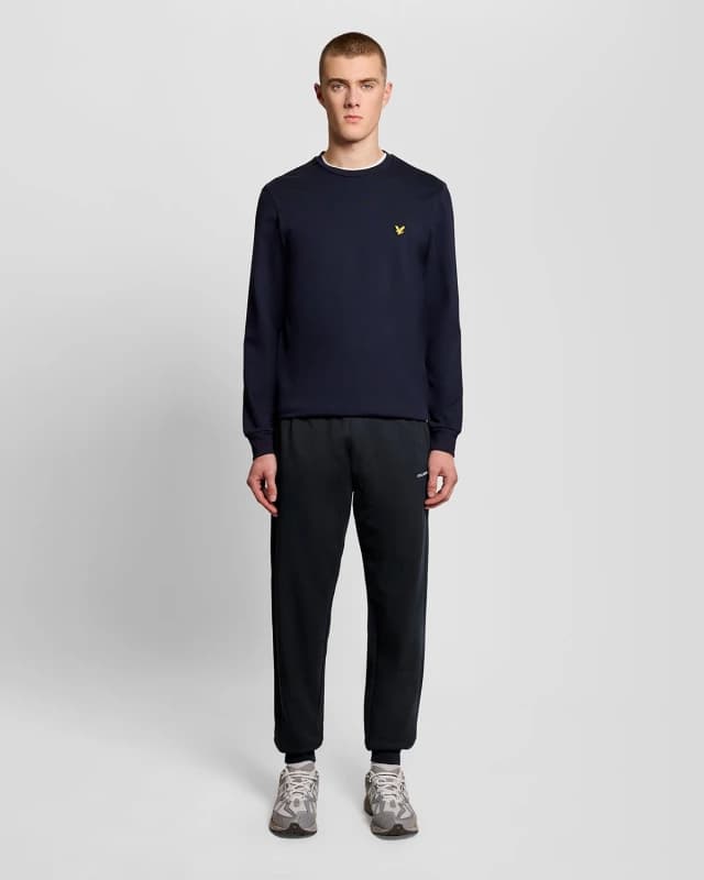 Lyle & Scott Mens Cotton Blend Script Jogger in Black