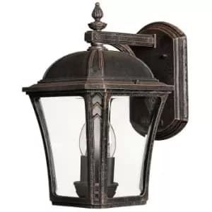 Elstead Wabash - 2 Light Outdoor Medium Wall Lantern Light Mocha IP44, E14