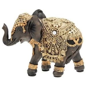 Black Gold Elephant Mini Ornament