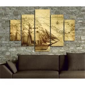 ST001 Multicolor Decorative MDF Painting (5 Pieces)