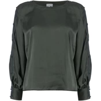Linea Cold Shoulder Blouse - Green