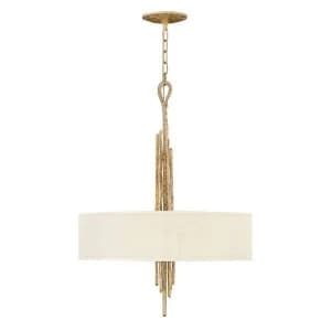 6 Light Round Ceiling Pendant Gold, E14