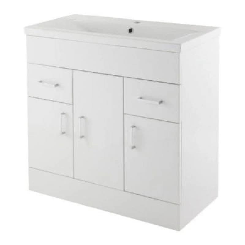 Nuie White Minimalist 1000 Basin Unit