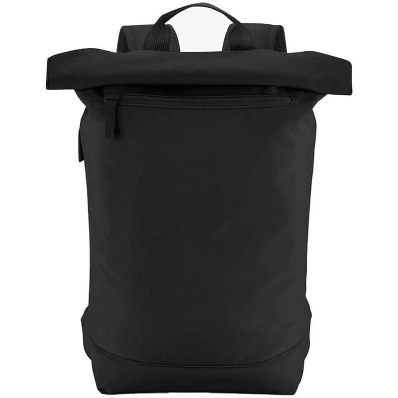 Bagbase Mens Simplicity Roll Top Backpack in Black Male