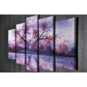 BC99 Multicolor Decorative Canvas Painting (5 Pieces)