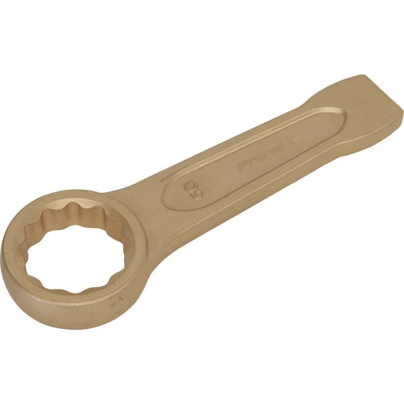 Loops 50mm Ring End Slogging Spanner - Non-Sparking - Short Profile Striking End Multi