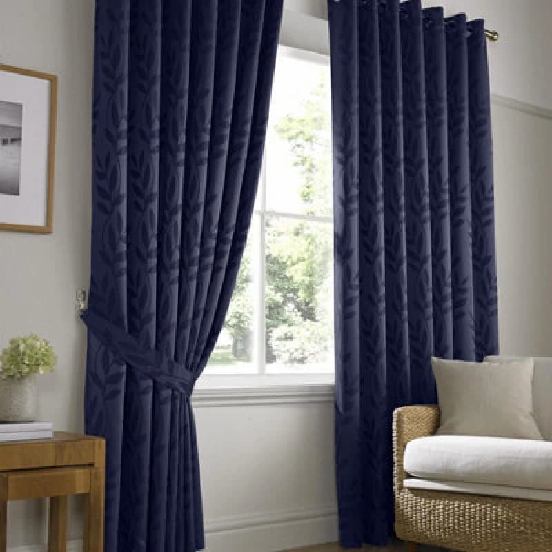 Tivoli Ready Made Eyelet Curtains Navy