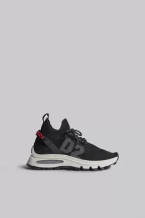 DSQUARED2 Men Sneaker Black Size 8 94% Nylon 6% Elastane
